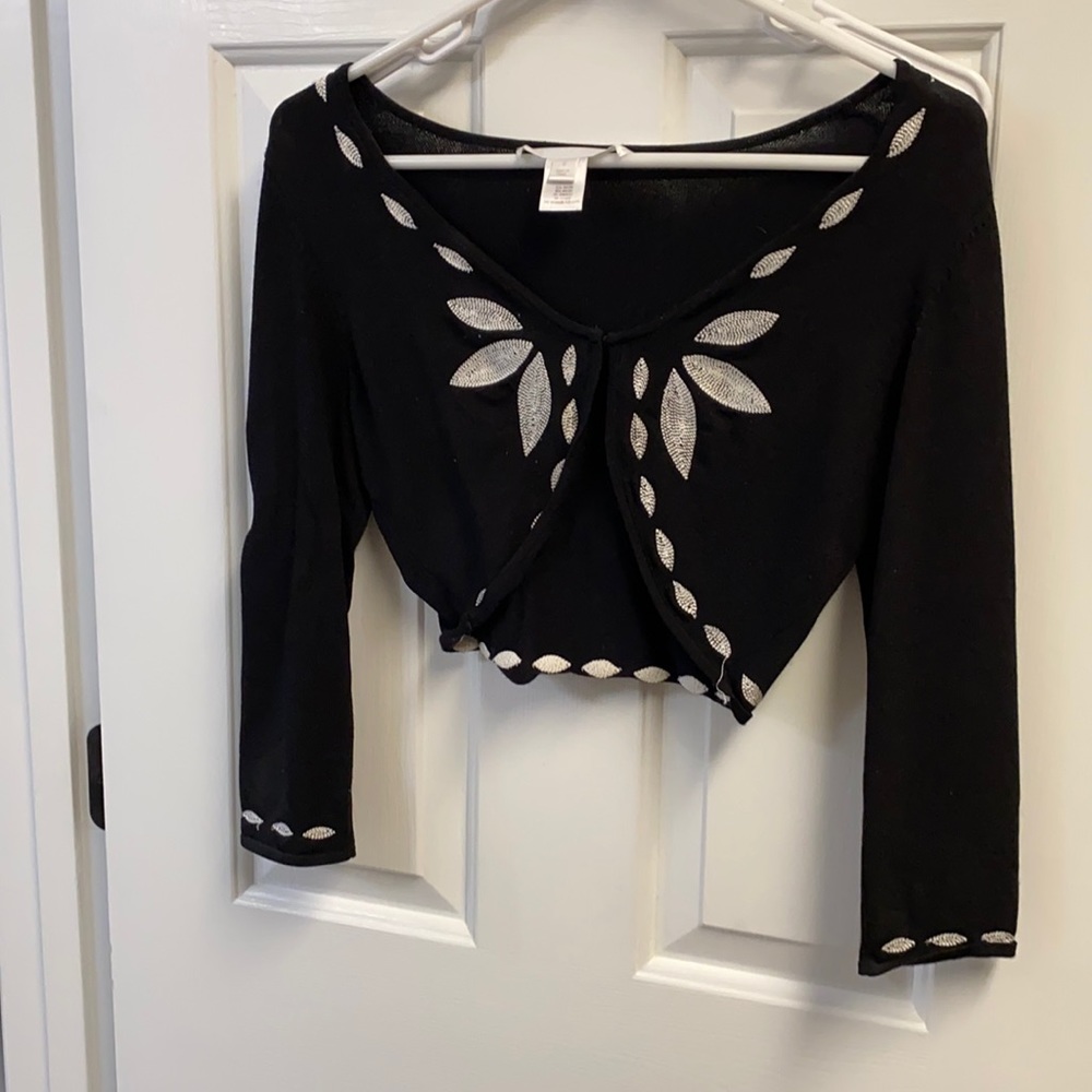 White house black market crop thin sweater